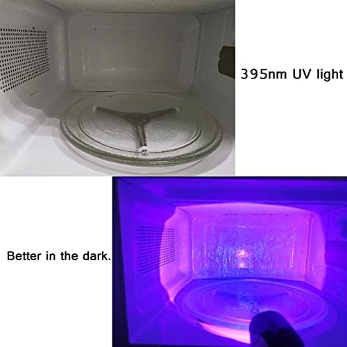 Flashlight XysRZ UV со 365NM & 395NM UV светло зумирање 2 во 1 црна светлина LED фенерче за откривање на дамки од миленичиња урина, лекување смола, 2 пакувања