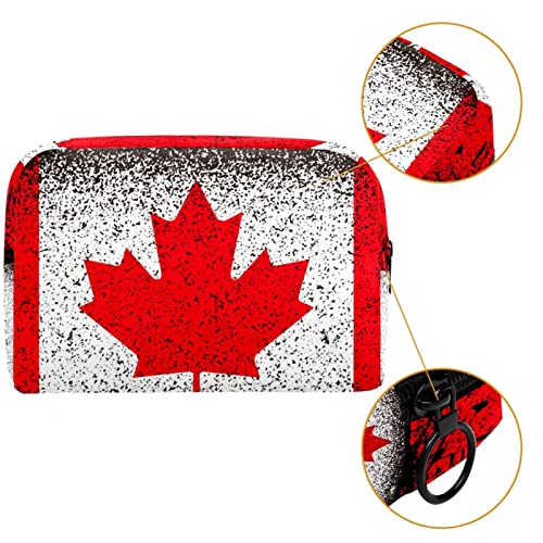 Знаме На канада Црвен Јавор Лист Мала Торбичка За Шминка За Чанта Патување Козметичка Торба Пренослива Тоалетна Торба За Жени Девојки Подароци