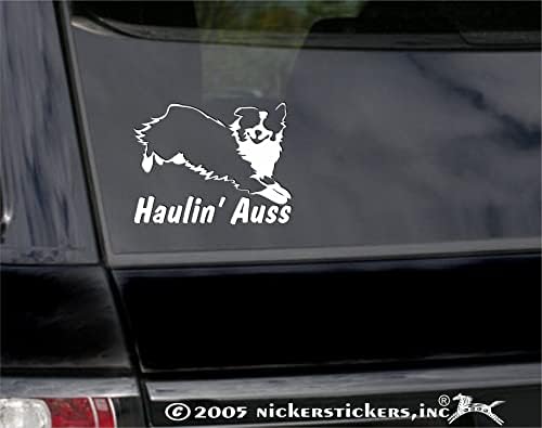 Haulin ' Auss | Nickerstickers® Скокање Австралиски Овчари Куче Винил Прозорец Налепница
