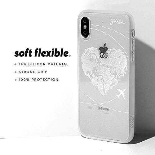 Gooce Royal Rose Floating Hearts Case Компатибилен со iPhone 6 Plus / 6s Plus Транспарентен со печатење силиконски транспарентен