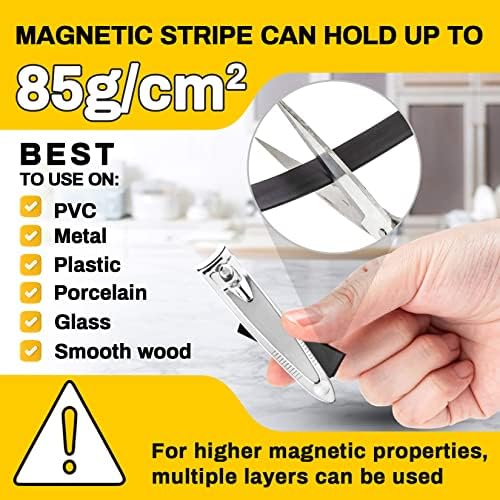 Магнетски ленти со магнетна лента Sukh - 14,7 стапки Mgnets со лепило за поддршка на магнетски ролна магнет лента силна лепила