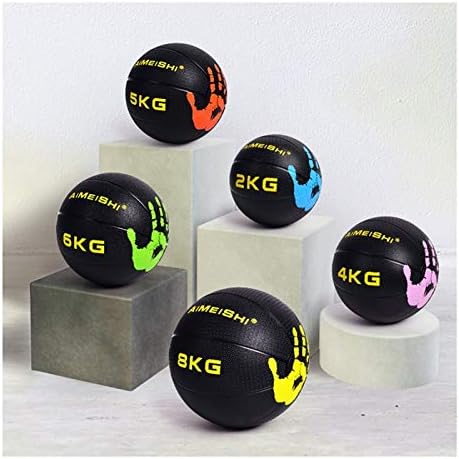 Медицински топки Хуа гума, еластична цврста топка за тренинг на половината и абдомен, стабилна рамнотежа за обука на фитнес топка топка, 2 кг, 3 кг, 4кг, 5 кг, 6 кг, 8 кг
