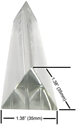 Амлонг Кристал 6 инчи Оптичко стакло триаголен призма за настава физика на светлосен спектар и фотографија од фотографија, 150мм