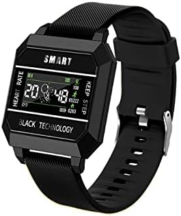 Niaviben Smart Watch HD 0,96 инчи Спортски фитнес здравствен педометар SmartWatch за мажи и жени дигитален часовник црно
