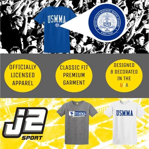 J2 Sport Соединети Соединетите Држави Трговски поморски академија Кингс Поинт Маринерс маица-NCAA Unisex Tee