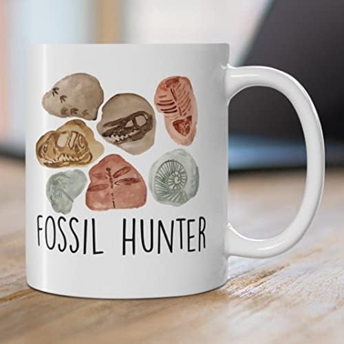 Фосилна кригла, фосилен подарок, симпатичен фосилен подарок, симпатична фосилна кригла, смешна фосилна кригла, кригла палеонтолошка, подарок