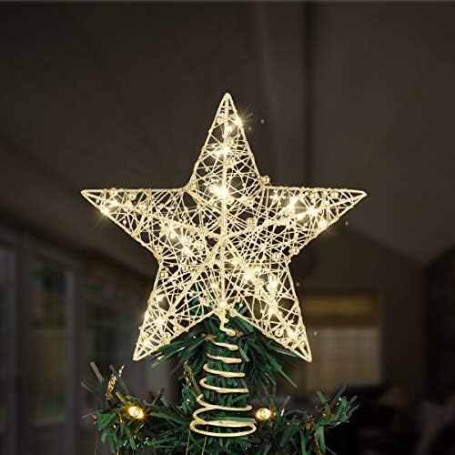 Toyandona Дрво Топери Божиќ Украси Елка Ѕвезда Топер Божиќ Светне Ѕвезда За Партија Декорација