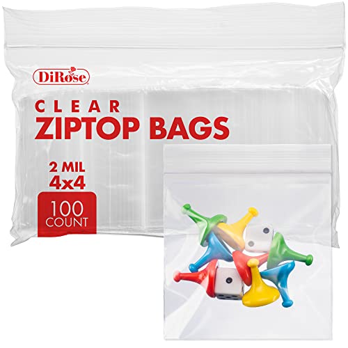 Зип -торби чиста пластика со патент заптивка - од Диросе | Resealable, силен, густ, здрав | За организирање, патување, испорака, пакување и складирање