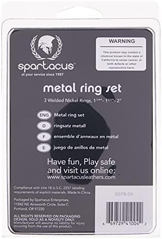 Спартак метален петел прстен, хром, 3-пакет