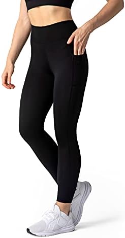 Moенски женски високи половини јога панталони со џебови хеланки женски тренингот јога панталони