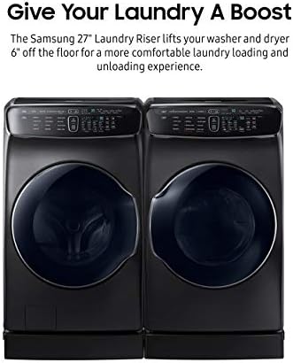 Samsung 27 ”Широки за подигање на пиедестал за перење алишта за миење садови или фен со ширина на преден товар, машина за лифтови 6” во висина, WE272NV/A3, не'рѓосувачки челик