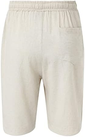 Miashui опуштени панталони за вклопни летни памучни памук и цврста боја, чипка на обични шорцеви, џемпери атлетски атлетски