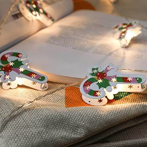 Abaodam Santa Cane Larm Божиќна низа светло декоративно LED светло со кутија за батерии
