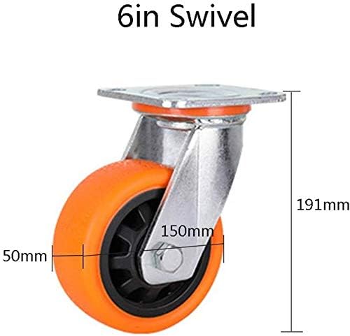Z Креирај Дизајн Рицинус Индустриски Тркалца ГОДИШНО-Вртливото Тркало( Пакет 4), z100mm/125mm/150mm, 700kg Тешки Тркалца Со Сопирачки
