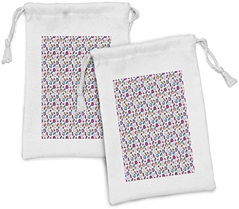 Сет на торбичка за виолетова ткаенина Амбесон од 2, шиење за шиење на шиење, за шиење на шиење, разнобојни цртежи за игла, цртежи,