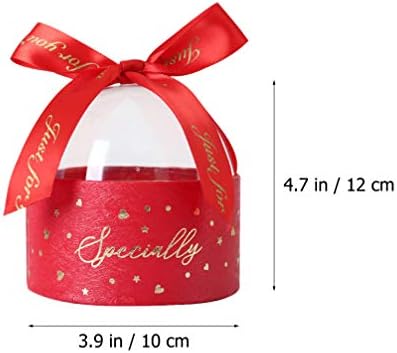 PRETYZOOM Јасен Контејнер 4 парчиња Кутии За Свадбени Бонбони Кутии За Подароци Кутија За Пакување Бонбони Со Панделки За Украси За