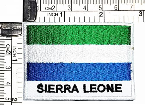 Кленплус 3 парчиња. 1. 7Х2, 6 ИНЧИ. Знаме На Сиера Леоне Крпеница Знаме Земја Национални Закрпи ЗА САМ Јакна Маица Фармерки Шапка