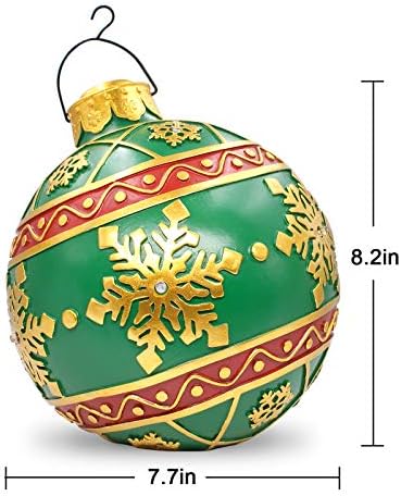 Божиќни украси со топка со LED светла, затворен празничен декор за домашни комерцијални приврзоци батерија оперирана декорација