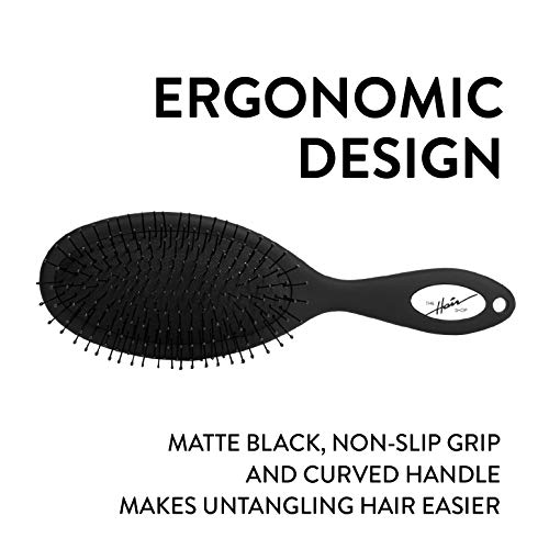 Четки за разоткривање за екстензии за коса пакуваат покрај продавницата за коса, 909 ергономска четка за ентунглер за сува или влажна коса, чешли, лизга низ природна,