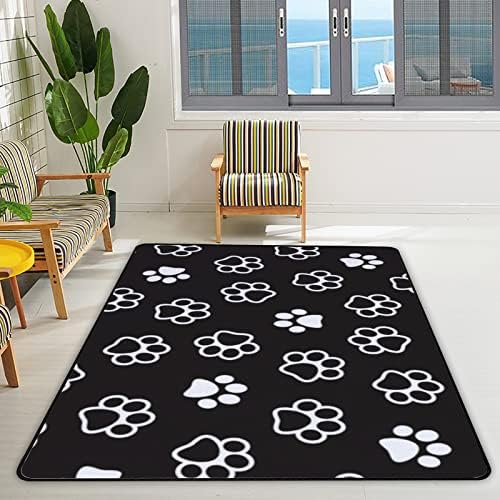 Tsingza Soft килим со големи површини, шема на кучиња удобно затворено тепих, бебе игра за дневна соба спална соба расадник за домашен