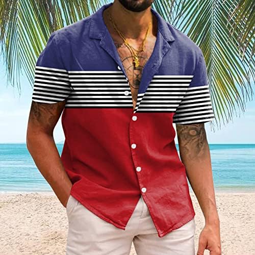 2023 нови мажи случајни кратки ракави пролетно лето лето на вратот на вратот 3Д печатени кошули модни врвни кошули со блузи долги