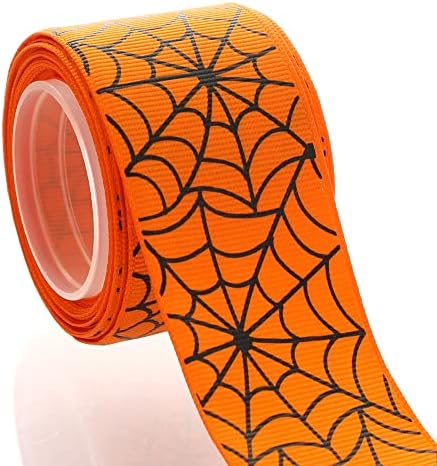 1,5 пајак веб -маргарен панделка за печатење за есен/Ноќта на вештерките 5 јарди
