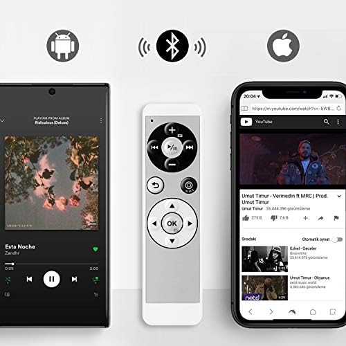 Tnp Bluetooth Мултимедијален Безжичен Далечински Управувач, Кликер За Презентација, Копче За Блендата На Камерата За apple iOS/Android Паметен