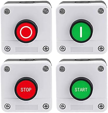 Копче за копче на UNCASO 22мм, бел резервоар за вода за контрола на вода NO/NC Start Control Control Startup Control Box 68 * 68 mm