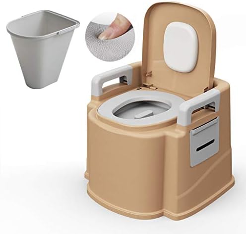 GLJ преносен тоалет преносен тоалет, меко тоалетно седиште, преместете го тоалетот, со потпирачи за ракави, кампување тоалет за возрасни и деца