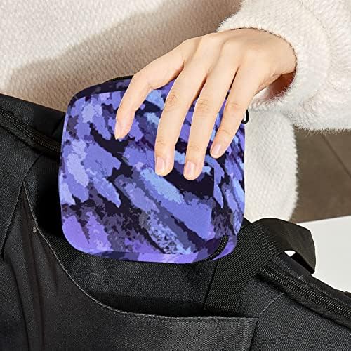 Виолетова Маскирна Торба За Складирање Санитарни Салфетки Пренослив Комплет За Периоди Торбички За Торбички За Менструални Чаши Со Патент Торбичка За Санитарна П