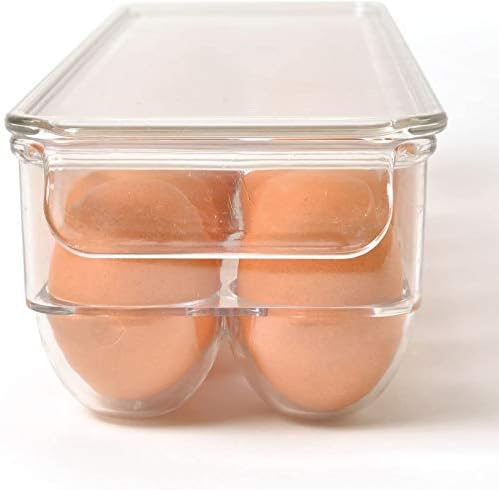 Seaintheson 24 Мрежа Јајце Кутија За Складирање, Пластични Фрижидер Јајце Коцки Со Капак, Домаќинство Кујна Транспарентен Кутија