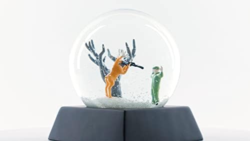Одмаздата на снежен свет на Бамби - Чуден подарок елен снег глобус, ловџиски подароци за мажи - рачно изработен, необичен подарок снежен глобус