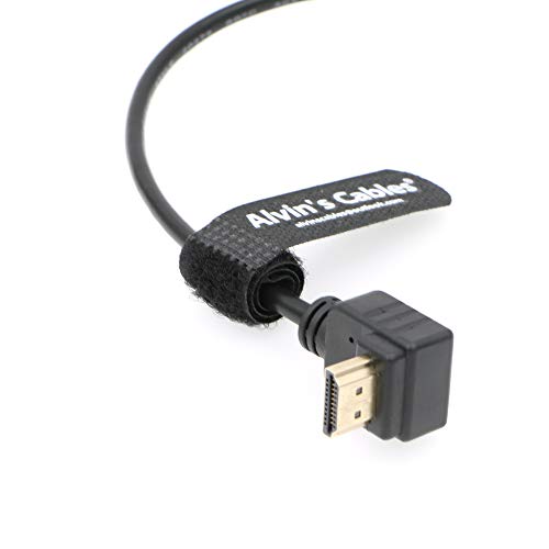 Каблите на Алвин Z CAM E2 L форма 2.0 HDMI кабел за Portkeys BM5 монитор 90 степени до десен агол надолу од 30 см