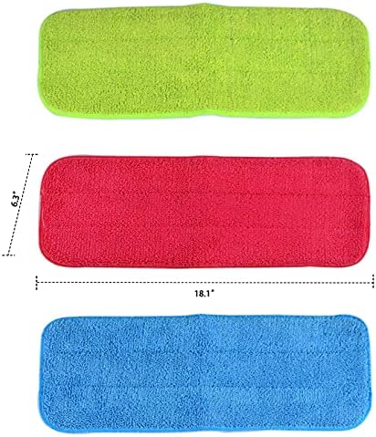 Подложни плочи за микрофибер за микрофибер, 6 пакувања 18''x 6 '' замена на главата на главата, влажна/суво дома и комерцијално чистење за чистење под подлога од подот- ш