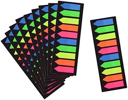 Morepack 2000 Count Neon Color Sail Sage, маркери на страници, знамиња на табулаторот, налепница, флуоресцентни, 10pack, 2000 страници брои