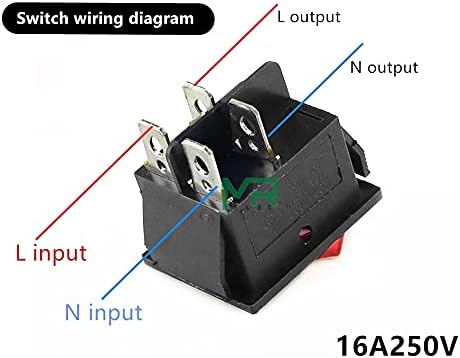 TWRQA KCD4 Rocker Switch Onf-Off 2 Позиција 4 пинови/6 пинови Електрична опрема со светло прекинувач за прекинувач за прекинувач за прекинувач