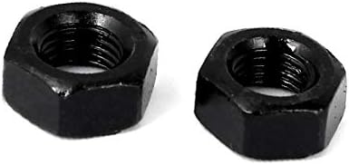 X-Gree M8X1MM јаглероден челик одделение 8 шестоаголник хексадејм црна црна боја 20 парчиња (M8x1mm Acero Al Carbono Grado 8 Hexágono Tuerca