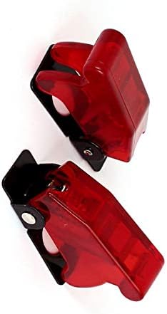 Аексит пластични прекинувачи за прекинувачи за прекинувачи на прекинувачи за заштитени капаци од 12 мм монтажа диални прекинувачи за нозе 10 парчиња црвени