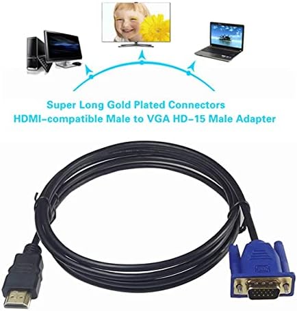 profectlen 3 Метри Супер Долго Позлатени Конектори HDMI-Компатибилен Машки НА VGA HD - 15 Машки Адаптер Кабел Кабел ЗА DVD HDTV Сигурен