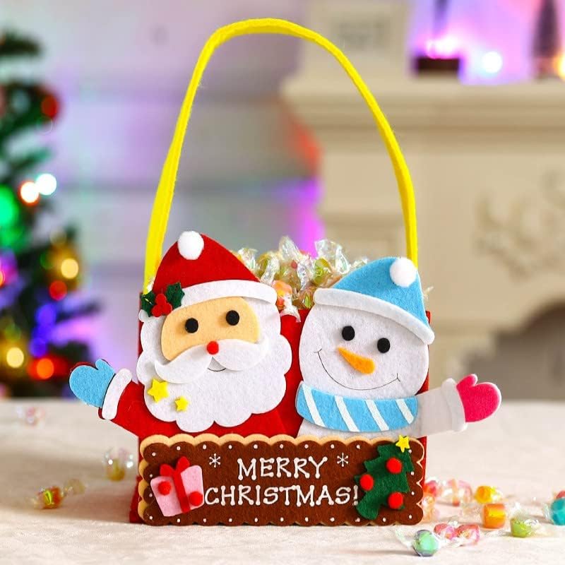 Лмбабтер Божиќна Торба За Бонбони Божиќни Мали Торбички За Подароци 4 ПАРЧИЊА Божиќни Чанти Украси За Новогодишна Елка Божиќни Подароци Торба