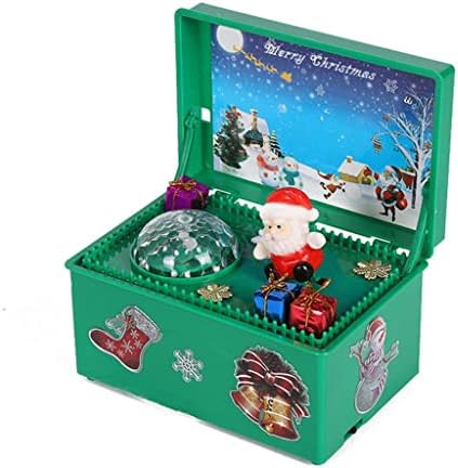 Музички кутија за божиќни кутии MHYFC Прекрасна креативна Декора за Дедо Мраз предводена музичка кутија за забава