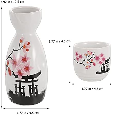 Постави за свадби за свадби во Престицом Подароци за чаши 5 парчиња Традиционално рачно насликан дизајн Јапонски раб постави порцелански