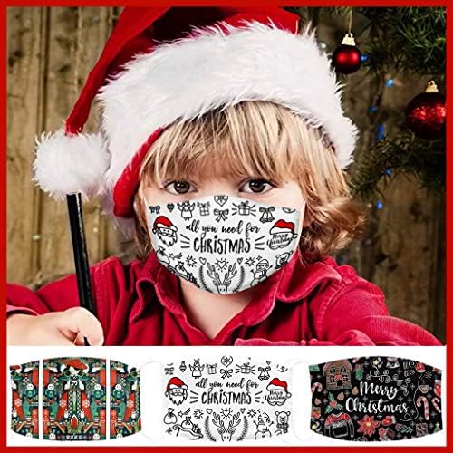 Пенат Детски Божиќ Среќен Божиќ Печатени Памучни Маски За Лице Што Дишат Бандани За Лице На Отворено