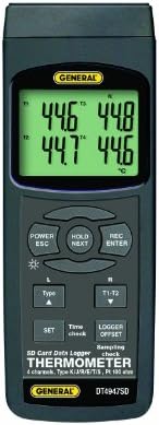 Општи Алатки DT4947SD Податоци За Најавување Дигитален Термометар Со Excel Формат SD Картичка, 4 Канал