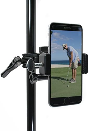 GALF GADGETS® - Снимете ги вашите стапчиња на зелениот од столбот на знамето PIN/Golf со оваа универзална монтажа на паметни телефони.