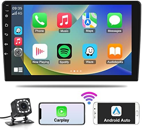 Андроид Автомобил Стерео Со Безжичен Apple Carplay Двојно Din 10 Инчен Екран На Допир Автомобил Радио Андроид Авто Стерео Со GPS Навигација