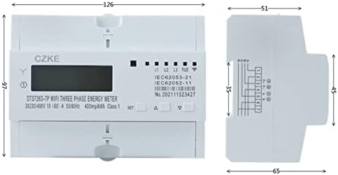 WTUKMO 3 фаза DIN Rail Tuya 50/60Hz 3 * 120V 3 * 220V 3 * 230V WiFi Smart Energy Meter Timer Moniter Consumption Monitor KWH Wattmeter