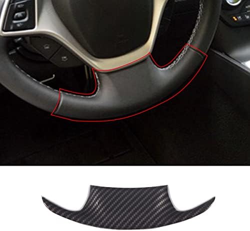 Покрив за обликување на капакот на капакот на воланот за автомобили, компатибилни за Chevrolet Corvette C7 2014-2019 јаглеродни