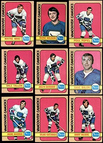 1972-73 Топс Ванкувер Канакс во близина на екипата сет Ванкувер Канакс VG+ Canucks