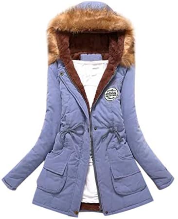 Windbreaker за надворешна облека Ndvyxx, жени топла тенка јакна густо палто зимско надворешно облечено патент патент